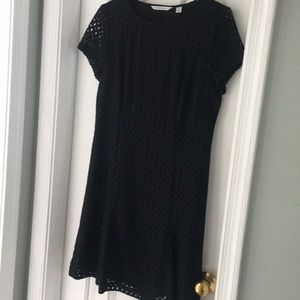 Isaac Black Lace FitN Flare Dress